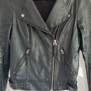 Topshop Faux Black Leather Jacket